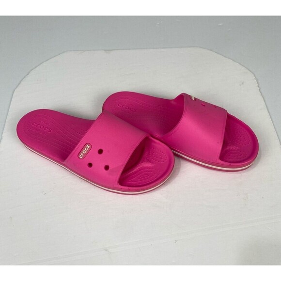 ICONIC CROCS COMFORT Sandals size Mens 8 Womens 10  Electric Pink - Picture 7 of 12